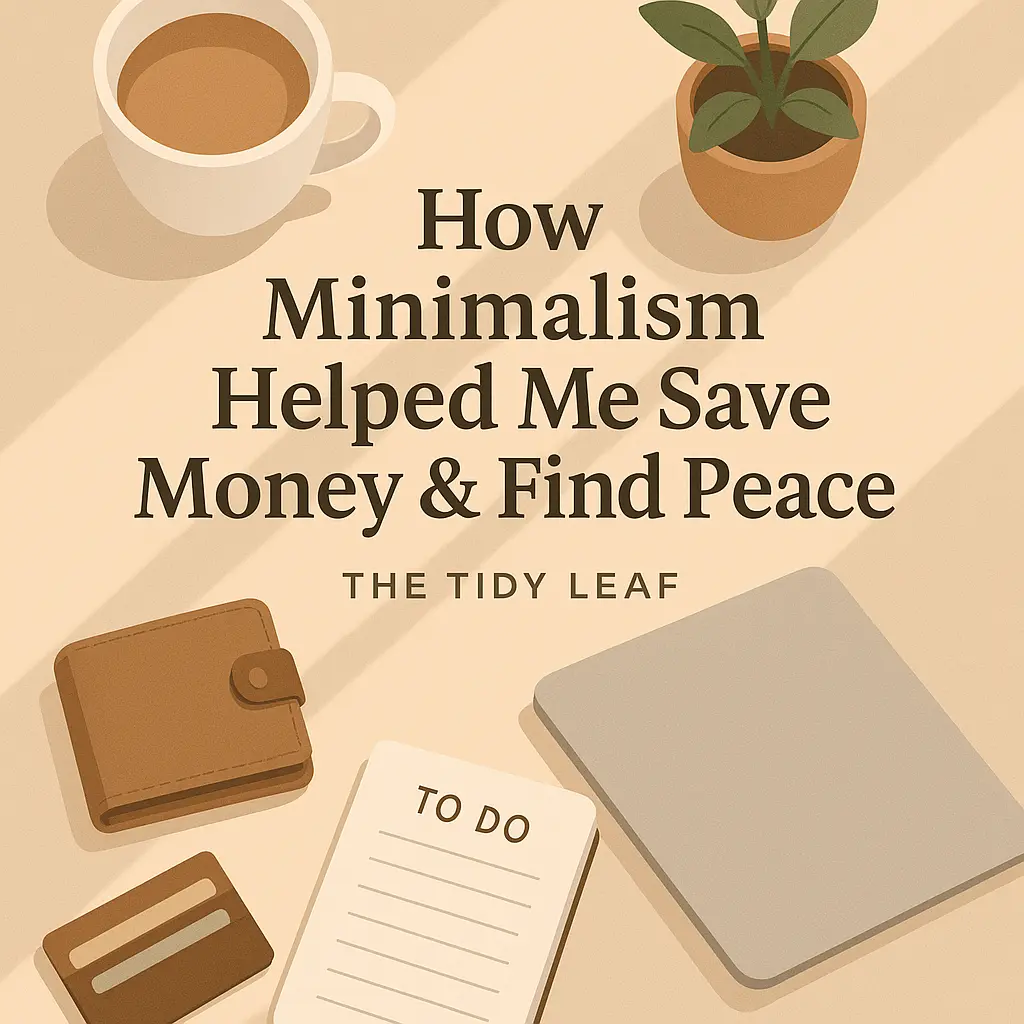 “Minimalist lifestyle flat lay – How minimalism saves money and brings peace – The Tidy Leaf”